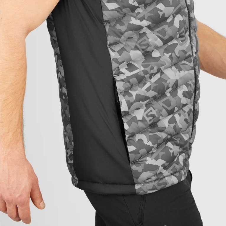 Camo Salomon Essential Xwarm Down Men's Insulated Vests | IE NX9420